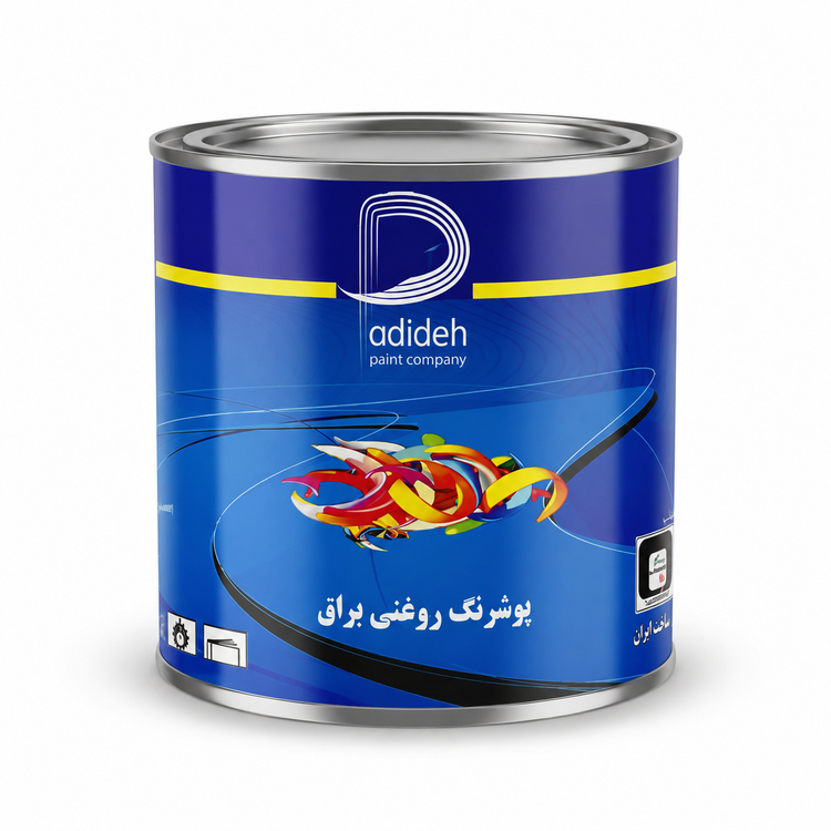 رنگ روغنی سفید براق چهار کیلویی پدیده