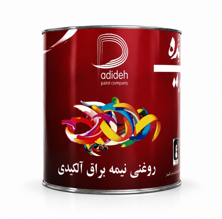 رنگ روغنی سفید نیمه براق پدیده گالن